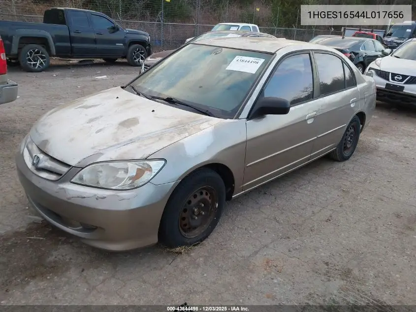 1HGES16544L017656 2004 Honda Civic Lx