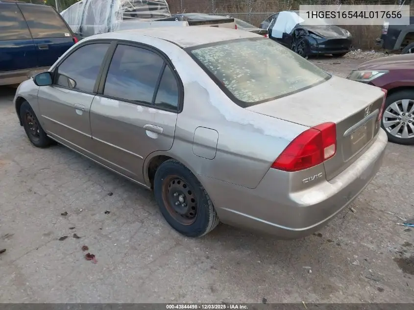 1HGES16544L017656 2004 Honda Civic Lx