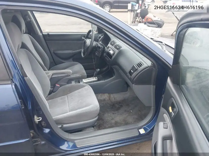 2HGES16634H616196 2004 Honda Civic Lx