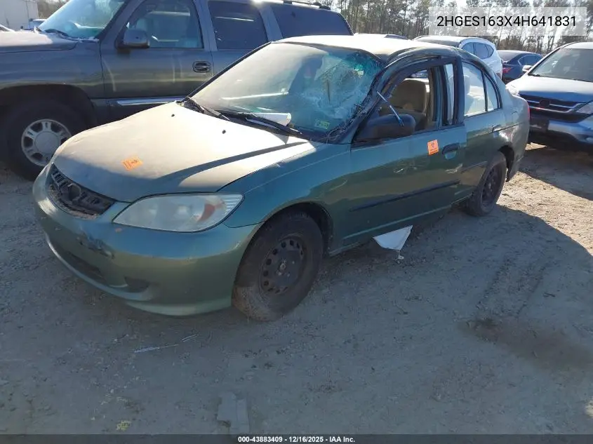 2HGES163X4H641831 2004 Honda Civic Vp