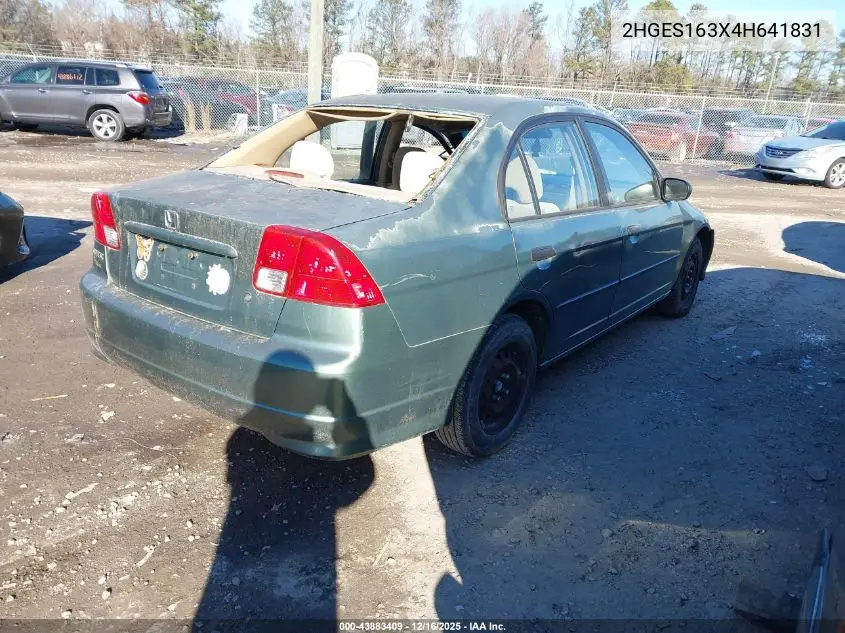 2HGES163X4H641831 2004 Honda Civic Vp