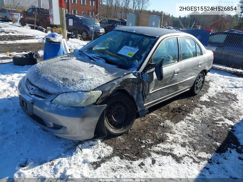 2HGES15524H526854 2004 Honda Civic Lx