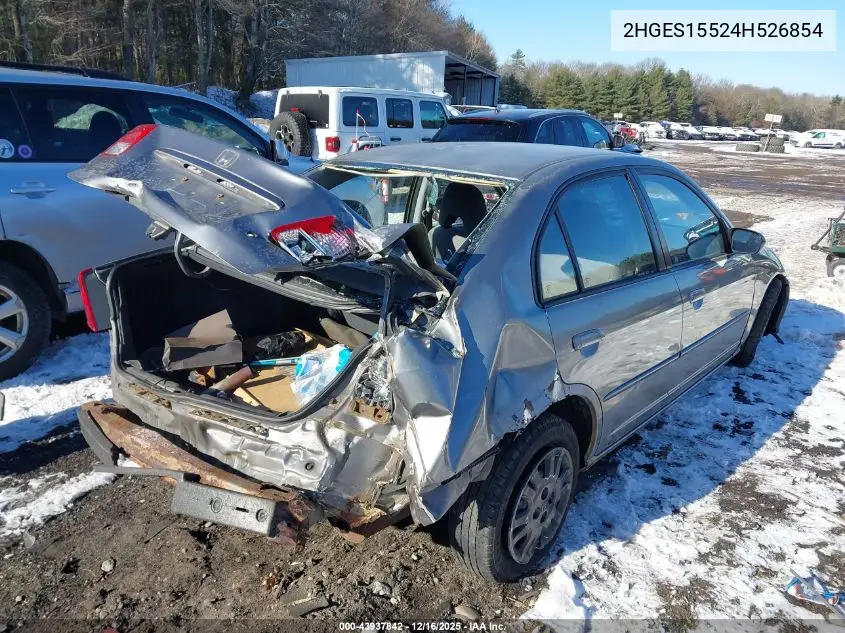 2HGES15524H526854 2004 Honda Civic Lx