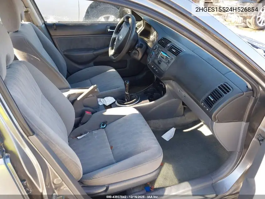 2HGES15524H526854 2004 Honda Civic Lx