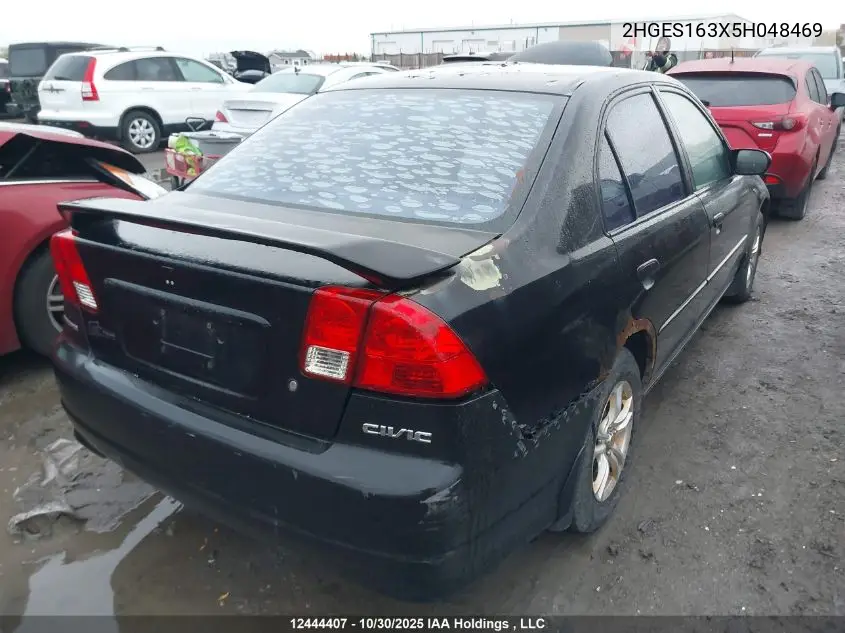 2HGES163X5H048469 2005 Honda Civic Dx Vp