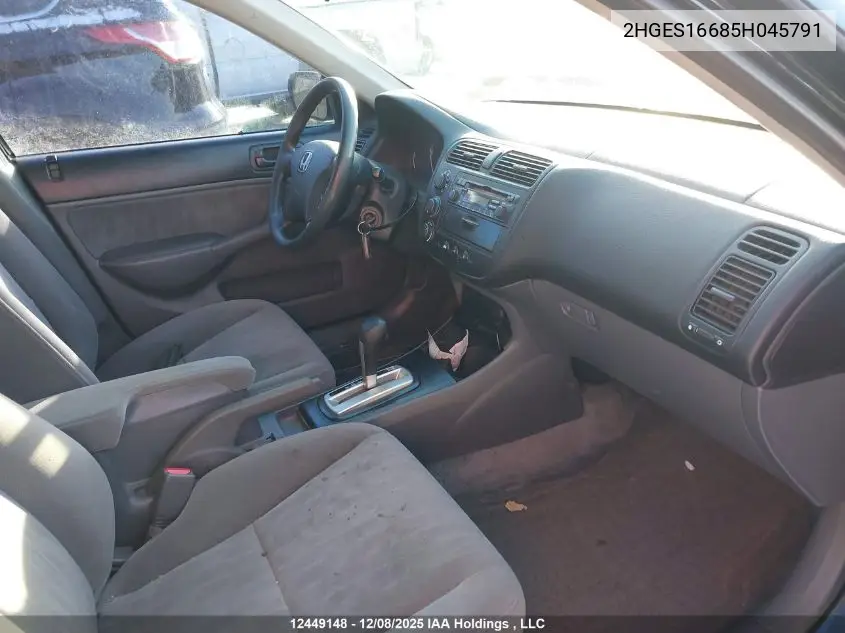 2HGES16685H045791 2005 Honda Civic