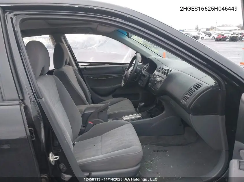 2HGES16625H046449 2005 Honda Civic Lx