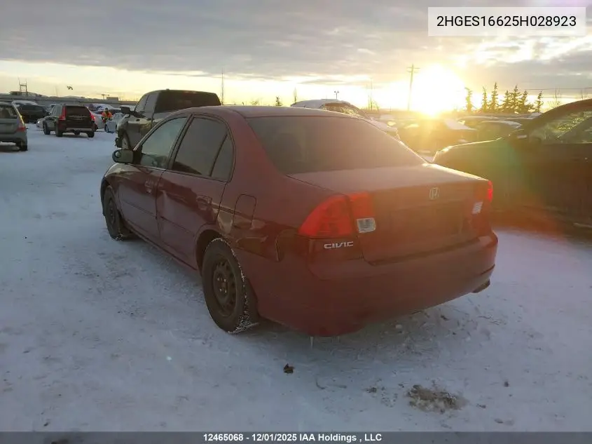 2HGES16625H028923 2005 Honda Civic Lx-G