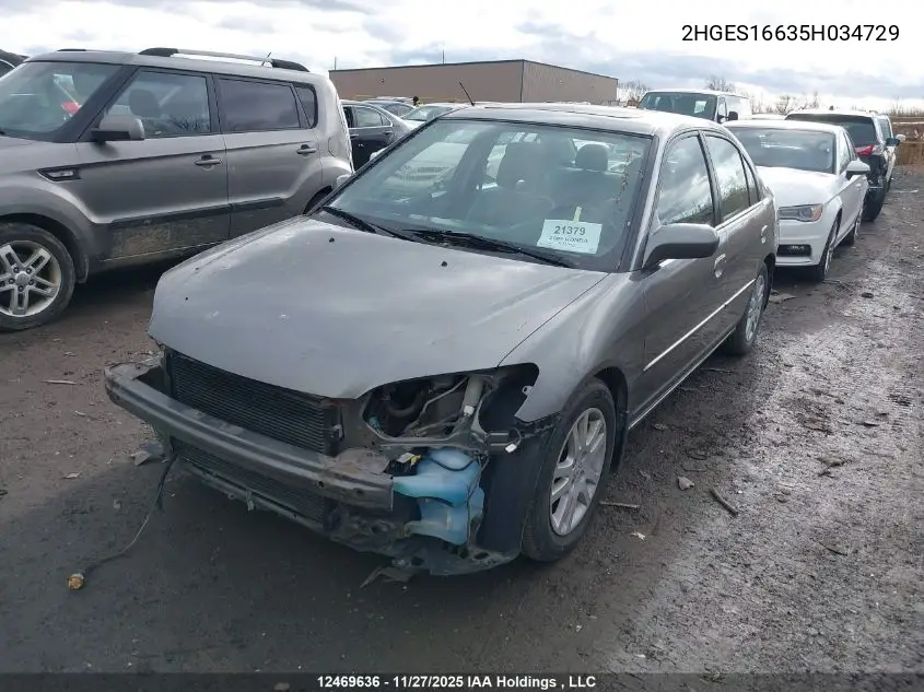 2HGES16635H034729 2005 Honda Civic Lx-G