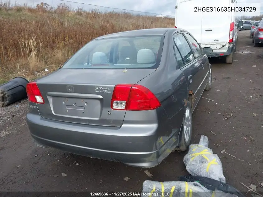 2HGES16635H034729 2005 Honda Civic Lx-G