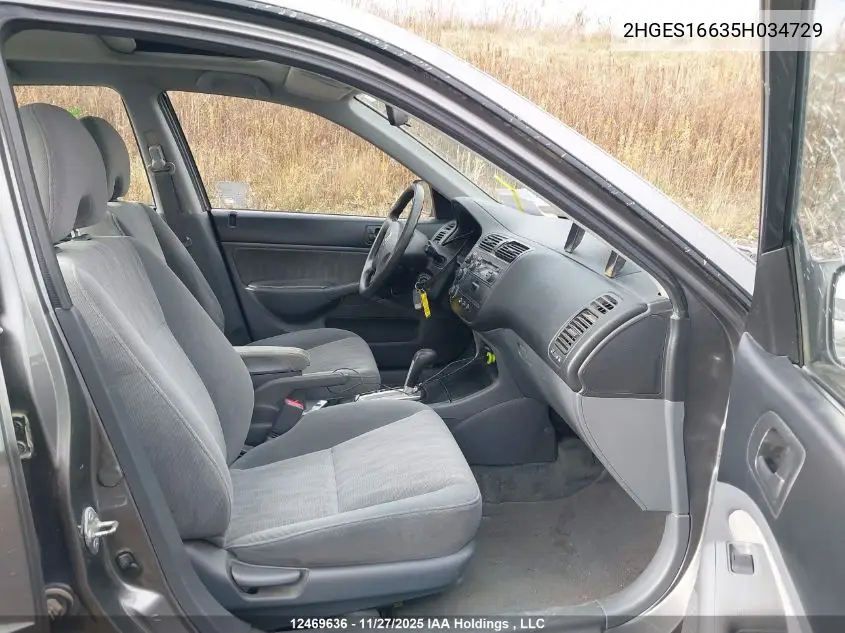 2HGES16635H034729 2005 Honda Civic Lx-G