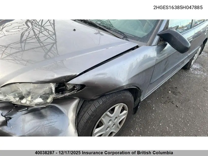 2HGES16385H047885 2005 Honda Civic
