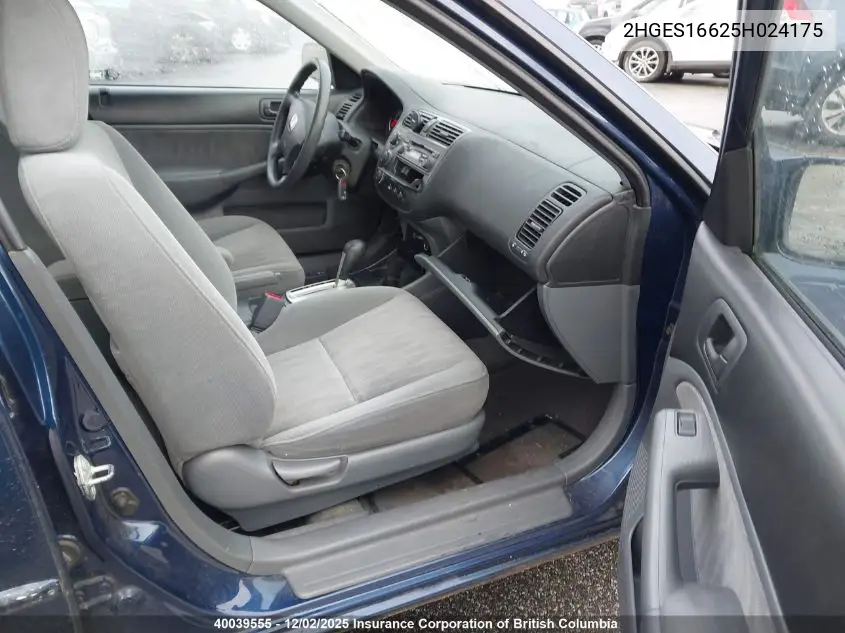 2HGES16625H024175 2005 Honda Civic