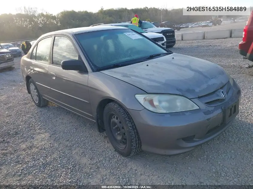 2HGES16535H584889 2005 Honda Civic Lx