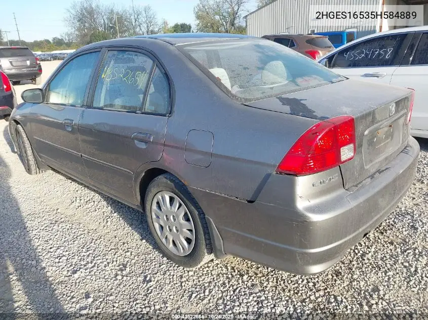 2HGES16535H584889 2005 Honda Civic Lx