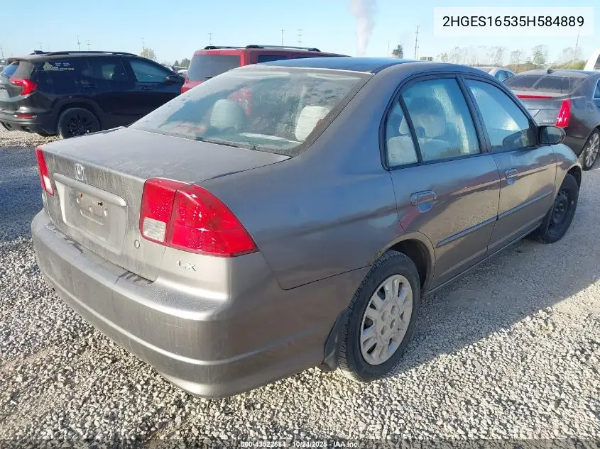 2HGES16535H584889 2005 Honda Civic Lx