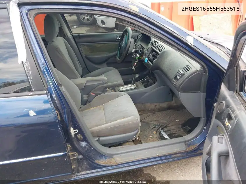 2HGES16565H563518 2005 Honda Civic Lx