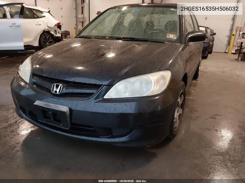 2HGES16535H506032 2005 Honda Civic Lx
