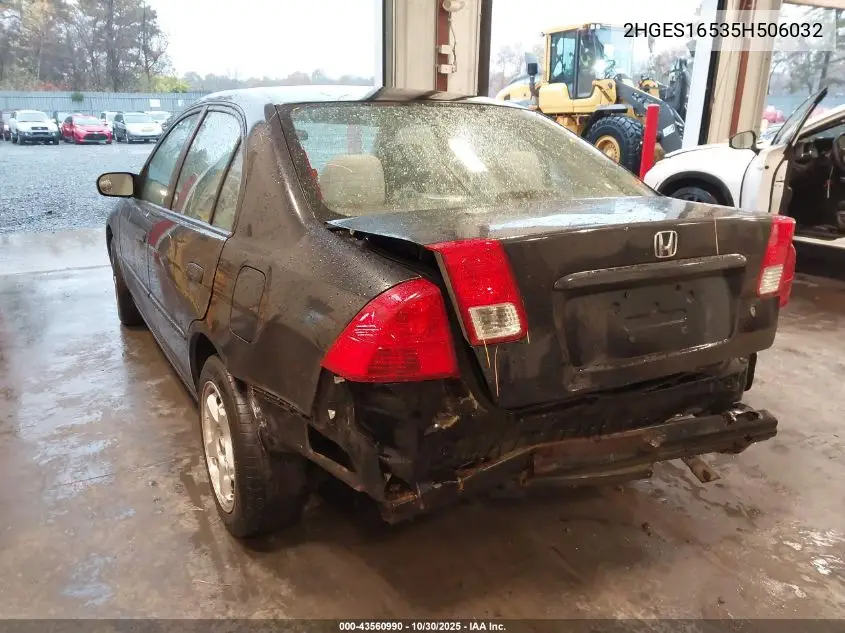 2HGES16535H506032 2005 Honda Civic Lx