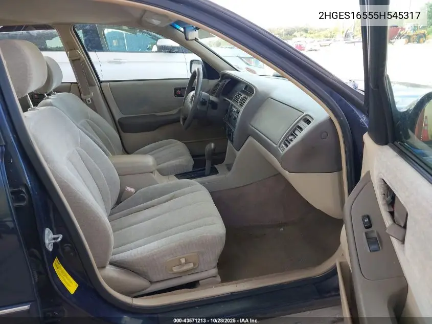 2HGES16555H545317 2005 Honda Civic Lx