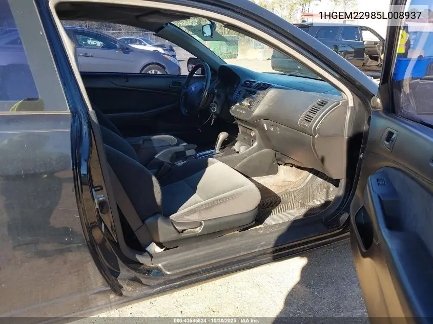 1HGEM22985L008937 2005 Honda Civic Ex