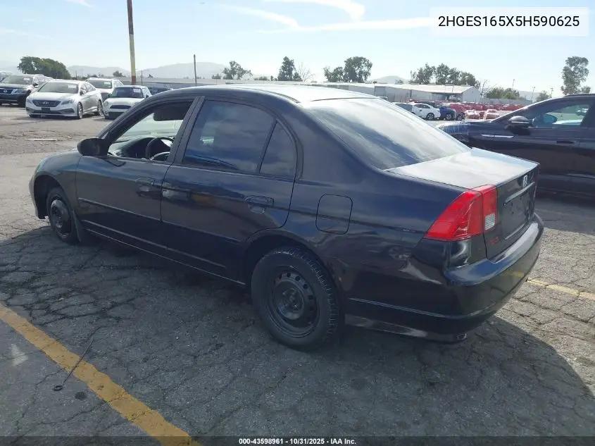 2HGES165X5H590625 2005 Honda Civic Lx