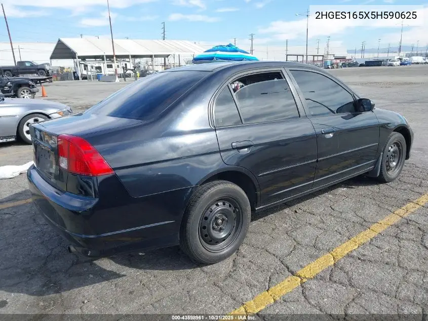 2HGES165X5H590625 2005 Honda Civic Lx