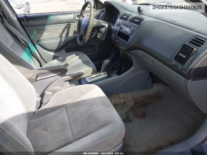 2HGES165X5H590625 2005 Honda Civic Lx