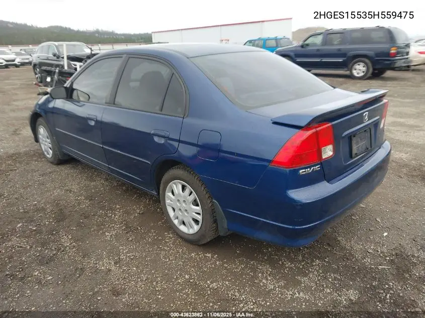 2HGES15535H559475 2005 Honda Civic Lx