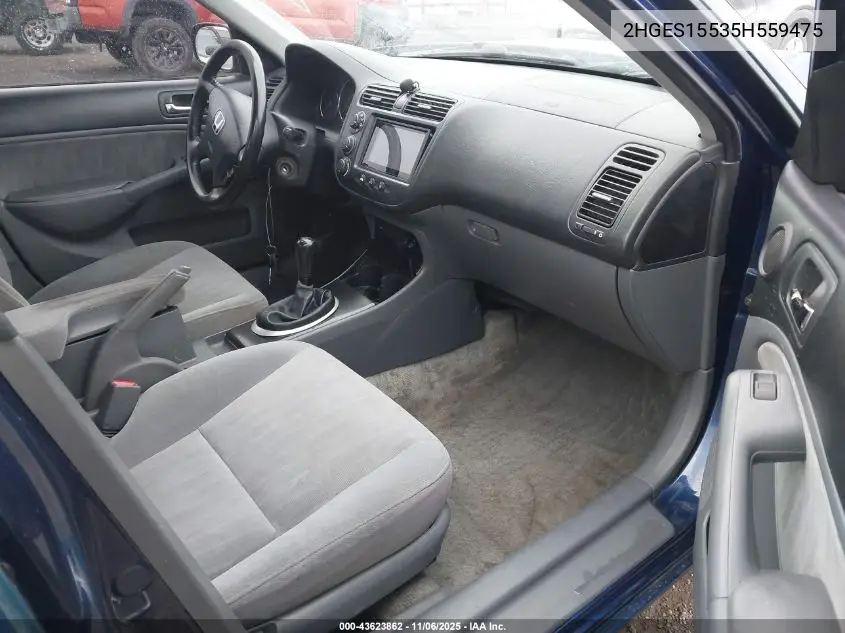 2HGES15535H559475 2005 Honda Civic Lx