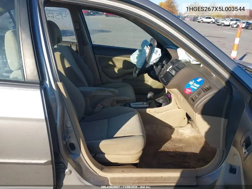 1HGES267X5L003544 2005 Honda Civic Ex