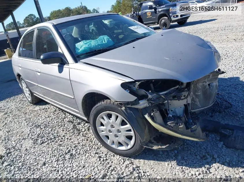 2HGES16525H611127 2005 Honda Civic Lx