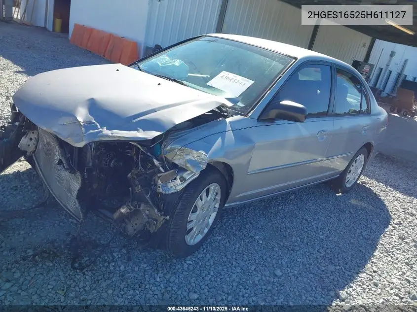 2HGES16525H611127 2005 Honda Civic Lx