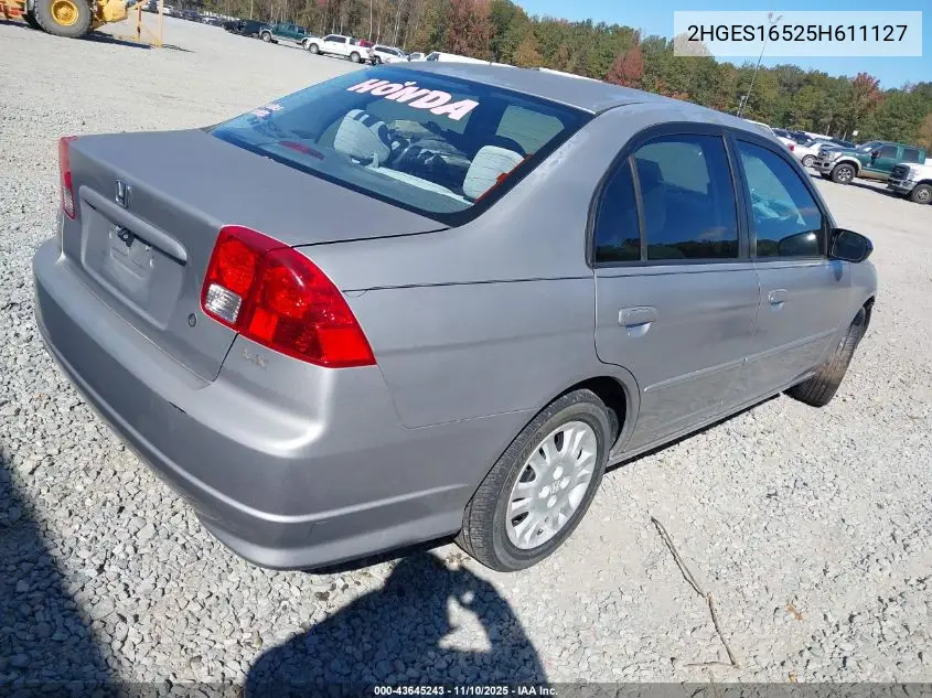 2HGES16525H611127 2005 Honda Civic Lx