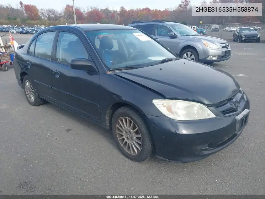 2HGES16535H558874 2005 Honda Civic Lx
