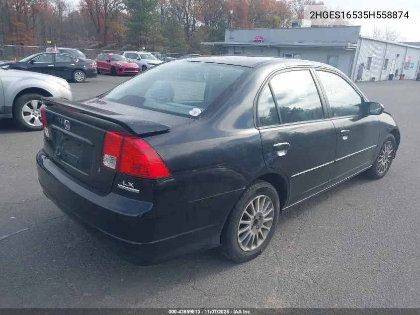 2HGES16535H558874 2005 Honda Civic Lx