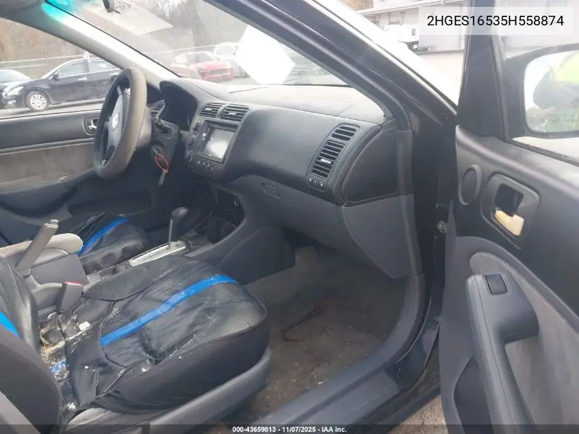 2HGES16535H558874 2005 Honda Civic Lx