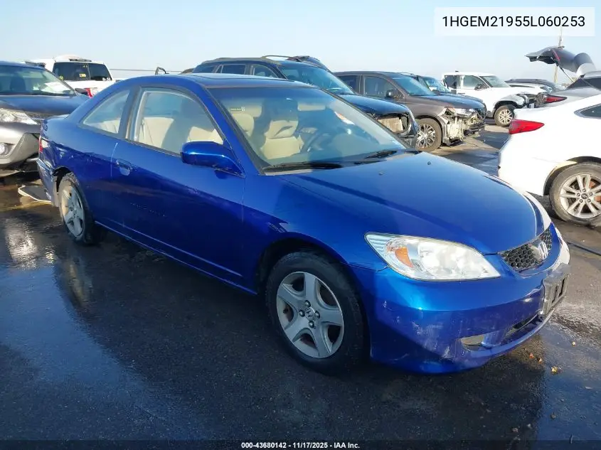 1HGEM21955L060253 2005 Honda Civic Ex