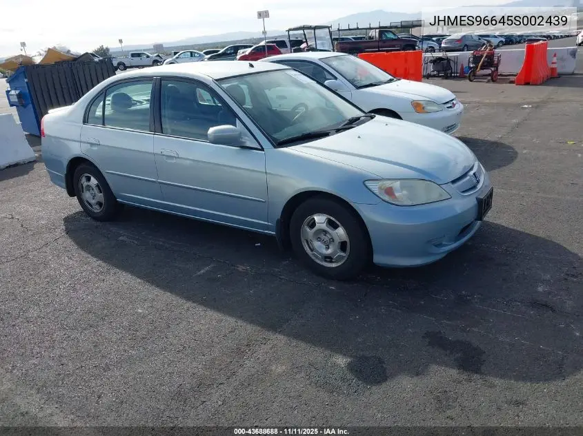 JHMES96645S002439 2005 Honda Civic Hybrid