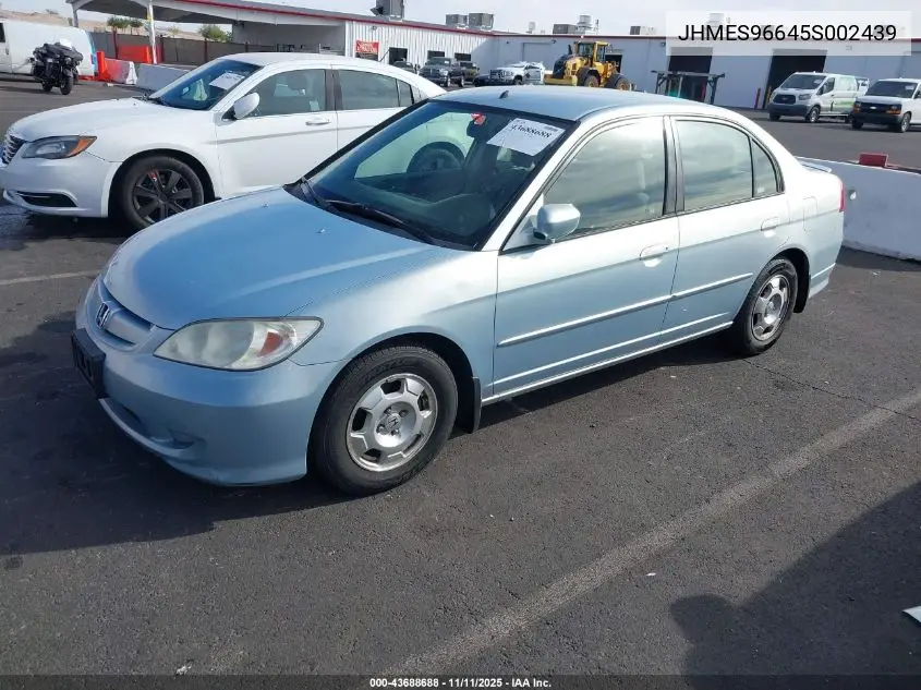 JHMES96645S002439 2005 Honda Civic Hybrid