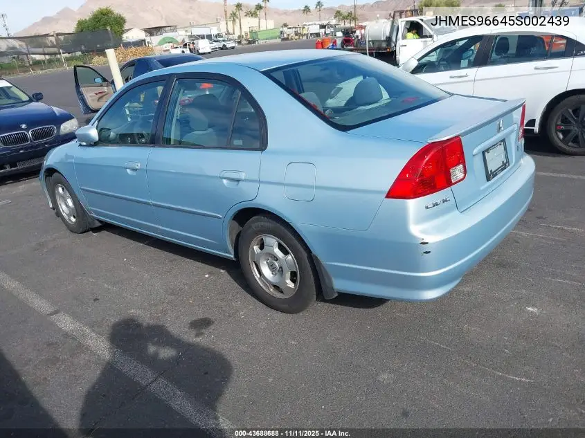JHMES96645S002439 2005 Honda Civic Hybrid