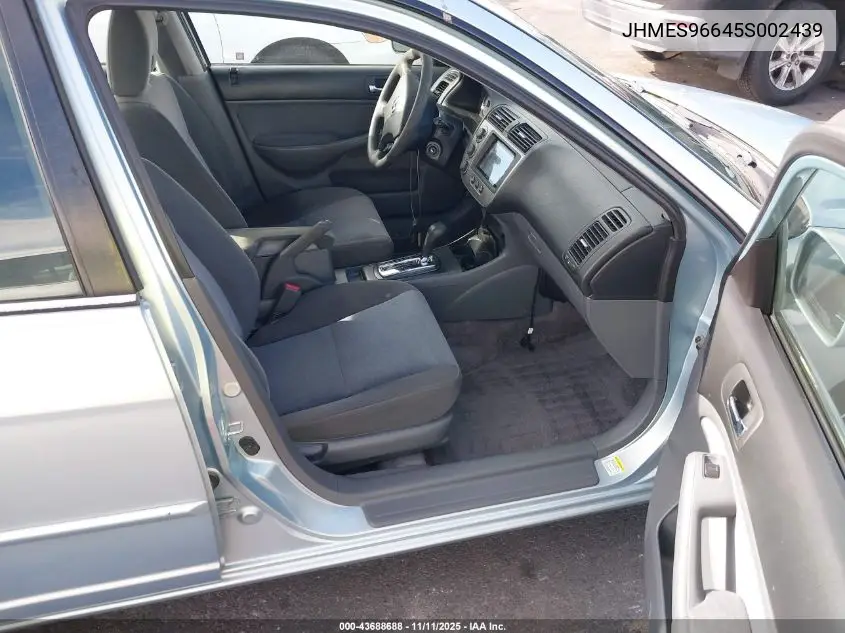 JHMES96645S002439 2005 Honda Civic Hybrid