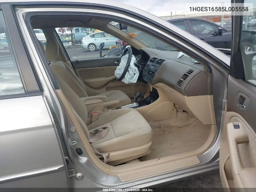 1HGES16585L005558 2005 Honda Civic Lx