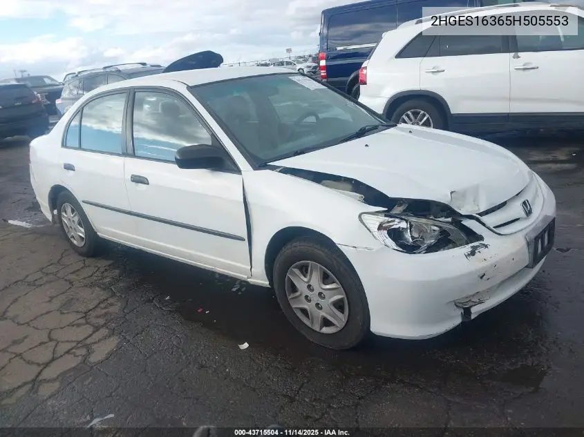 2HGES16365H505553 2005 Honda Civic Vp