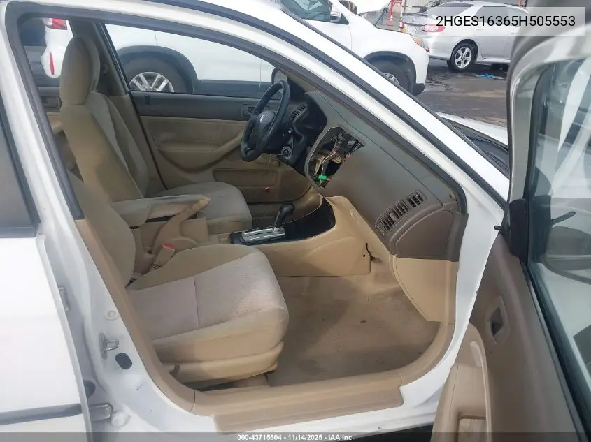 2HGES16365H505553 2005 Honda Civic Vp