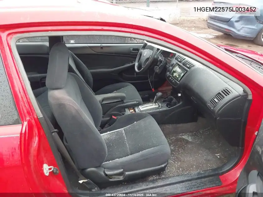 1HGEM22575L003452 2005 Honda Civic Lx
