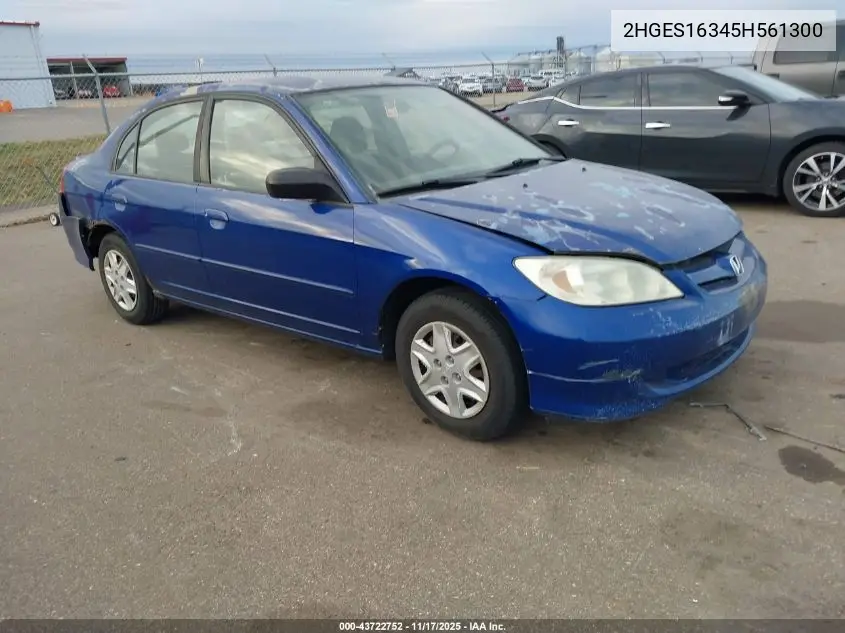 2HGES16345H561300 2005 Honda Civic Vp