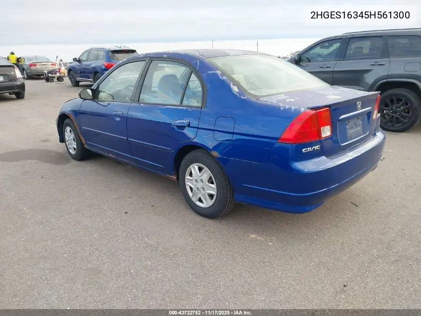 2HGES16345H561300 2005 Honda Civic Vp