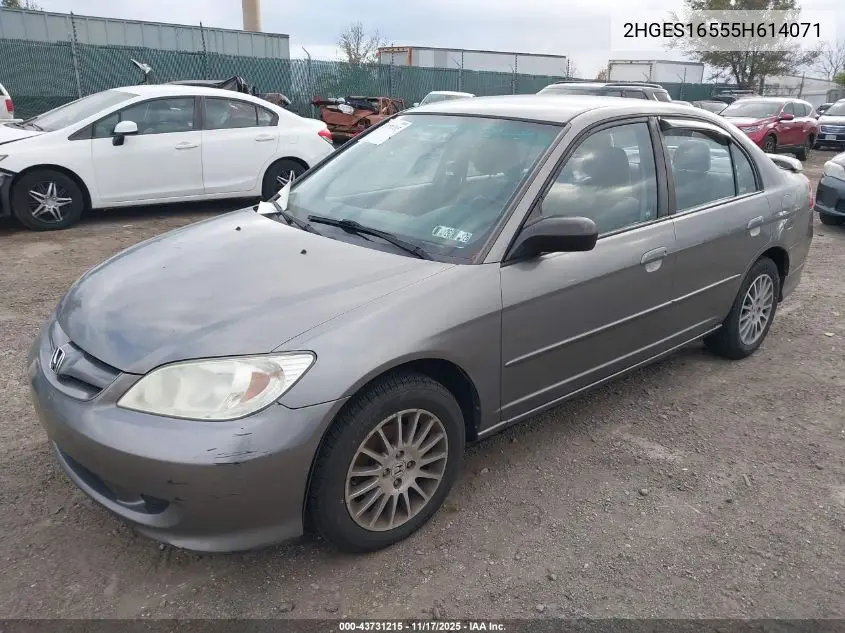 2HGES16555H614071 2005 Honda Civic Lx