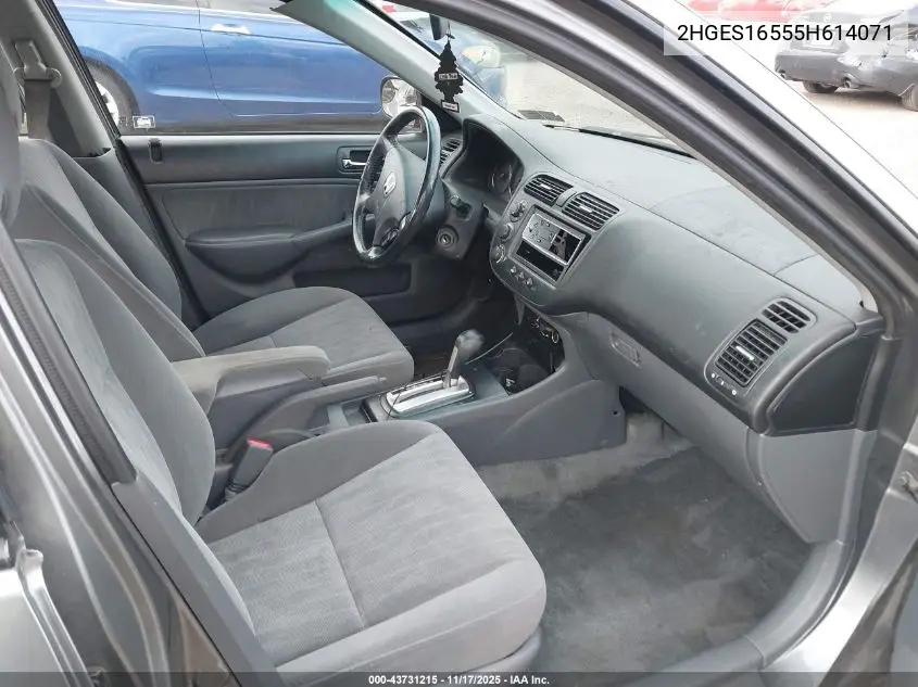 2HGES16555H614071 2005 Honda Civic Lx